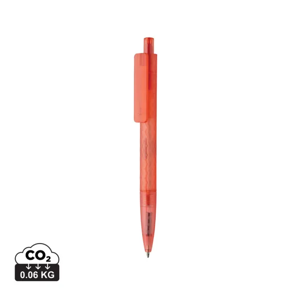 X3 GRS recycled PC plastic pen frosted - XD Collection Crvena