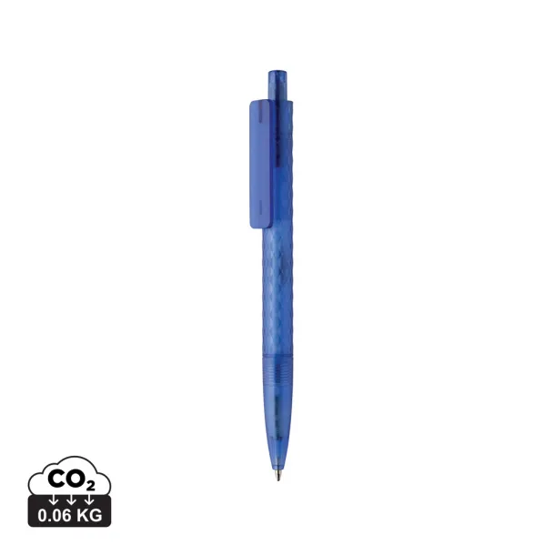 X3 GRS recycled PC plastic pen frosted - XD Collection Blue