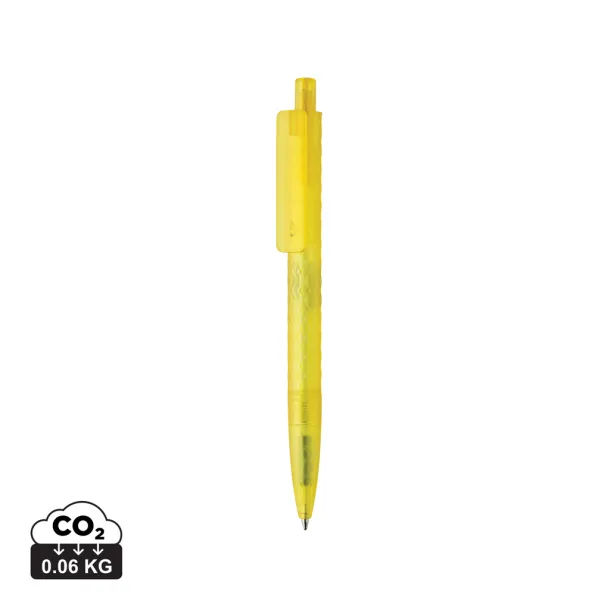X3 GRS recycled PC plastic pen frosted - XD Collection Yellow