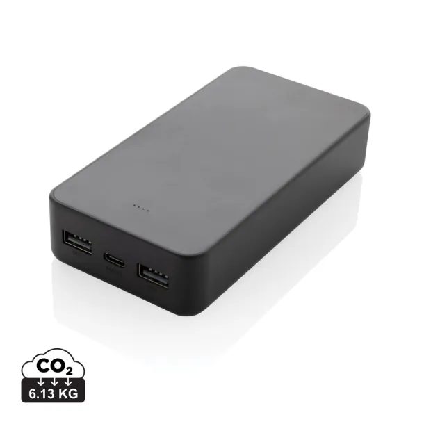 Boostcore prijenosna baterija od 20.000 mAh s USB C priključkom od RCS rplastike - XD Collection Crna