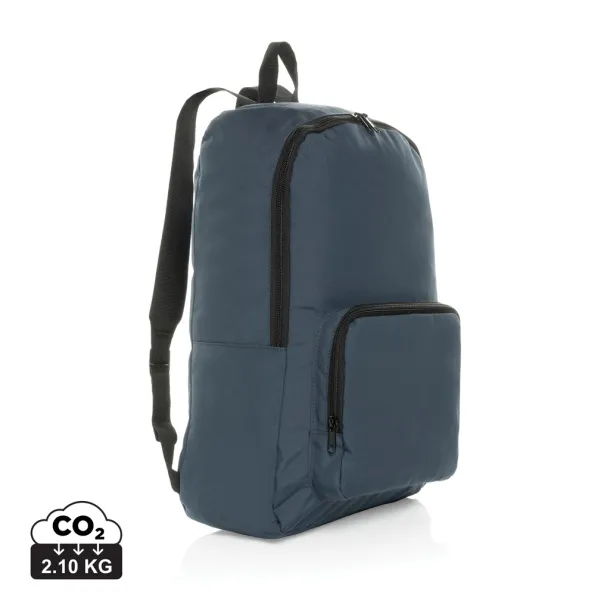 Dillon AWARE™ RPET foldable classic backpack - XD Collection navy