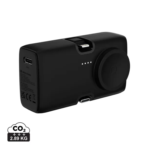 Urban Vitamin San Diego prijenosna baterija 20W od RCS rplastike 5000 mAh - Urban Vitamin Crna