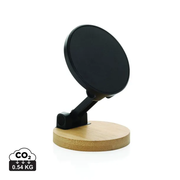 Magmount RCS recycled plastic and bamboo phone stand - XD Collection Black Brown