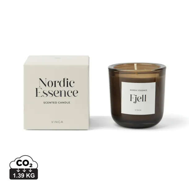 Nordic essence scented candle small - Vinga off white Dark brown