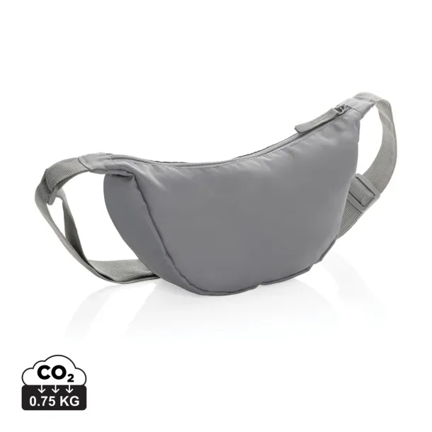 Crescent AWARE™ RPET torbica za rame u obliku polumjeseca - XD Collection silver grey