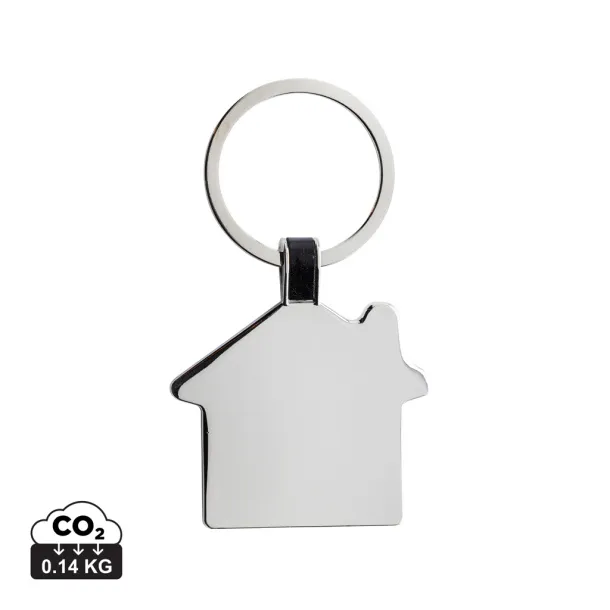  RCS recycled zinc alloy house keyring - XD Collection Silver