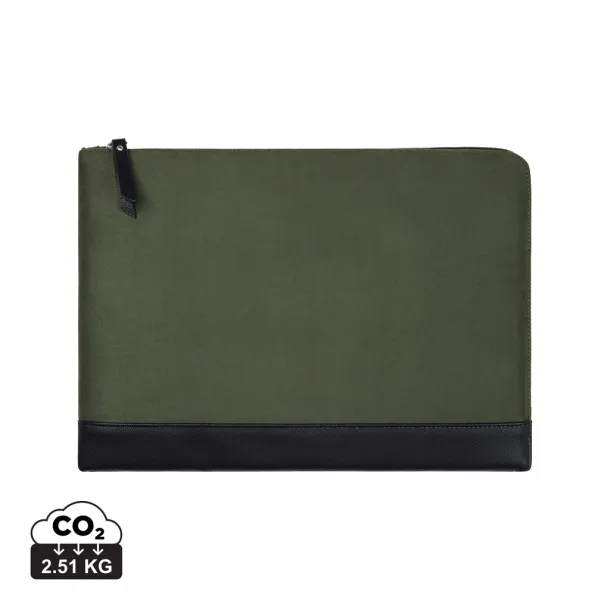 VINGA Marlow futrola za 16" laptop od RCS recikliranog poliestera - Vinga green, black Crna