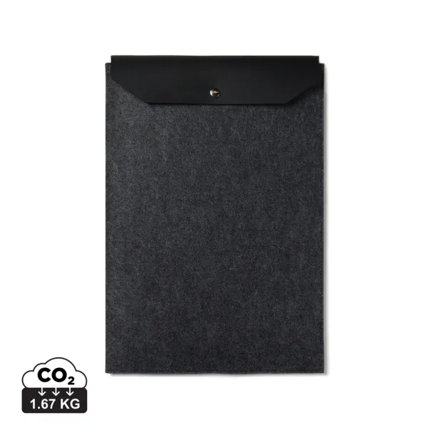  VINGA Albon GRS recycled felt 17" laptop sleeve - Vinga Crna