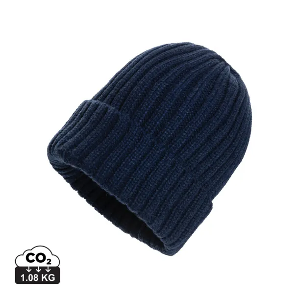 Kennedi AWARE™ Polylana® beanie with large rib - XD Collection navy