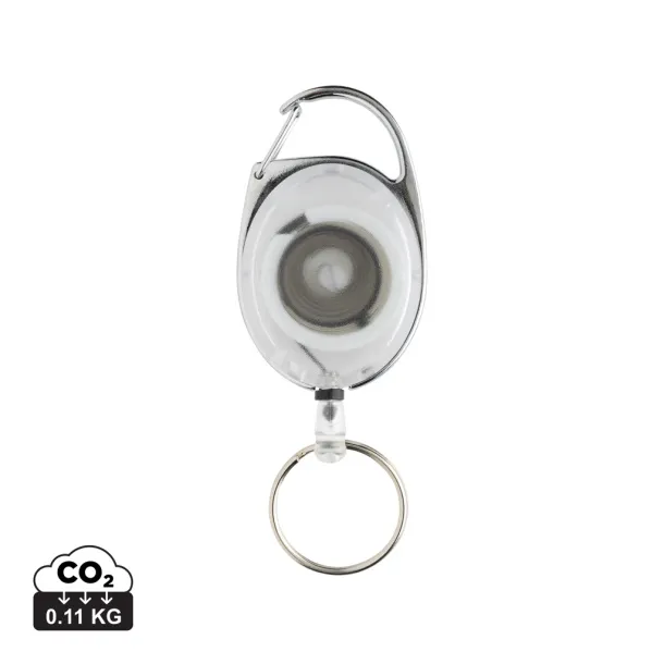  RCS recycled ABS roller clip keychain - XD Collection White