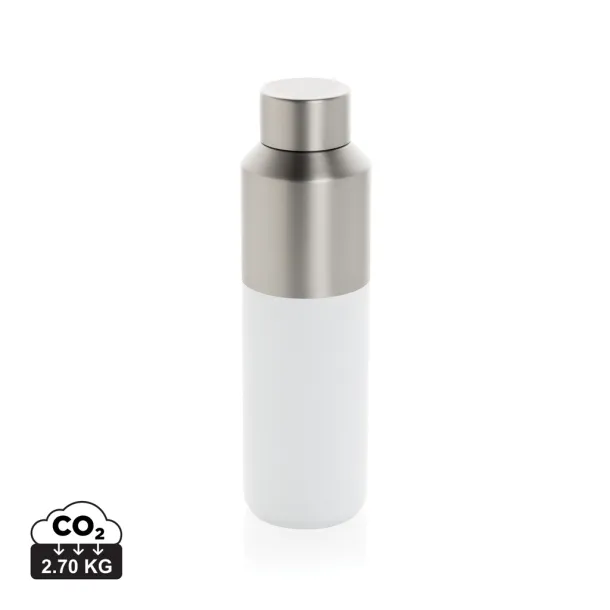 Fluid RCS certified recycled steel water bottle 600ml - XD Collection White