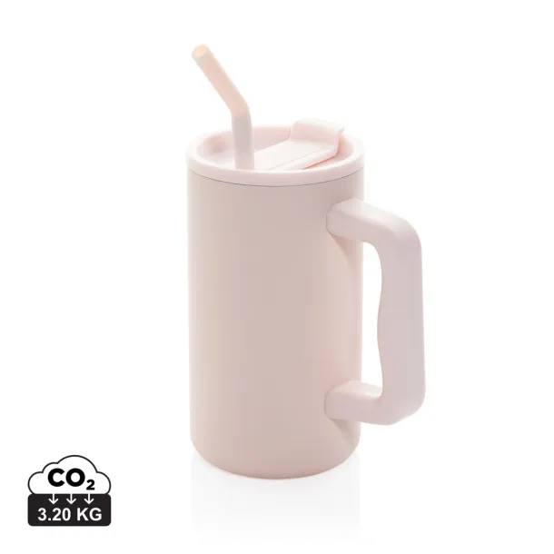 Cube RCS certified recycled steel mug 800ml - XD Collection pink