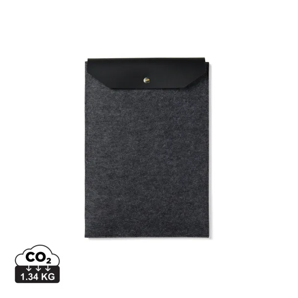  VINGA Albon GRS recycled felt 14" laptop sleeve - Vinga Crna