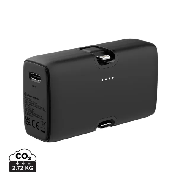 Urban Vitamin Los Angeles RCS rplastic 20W PD powerbank - Urban Vitamin Black