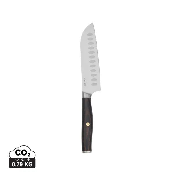VINGA Tara RCS recycled steel santoku knife - Vinga steel Black