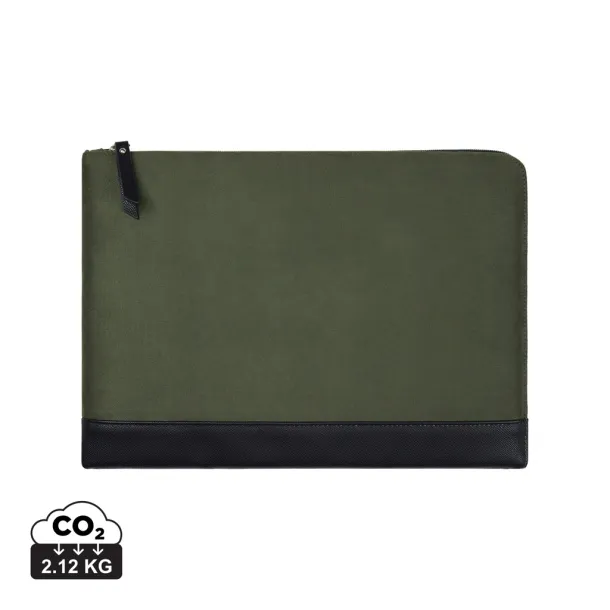 VINGA Marlow RCS recycled polyester 14" laptop sleeve - Vinga green, black Black