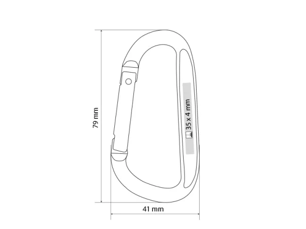 CARRY Karabiner za ključeve Crna