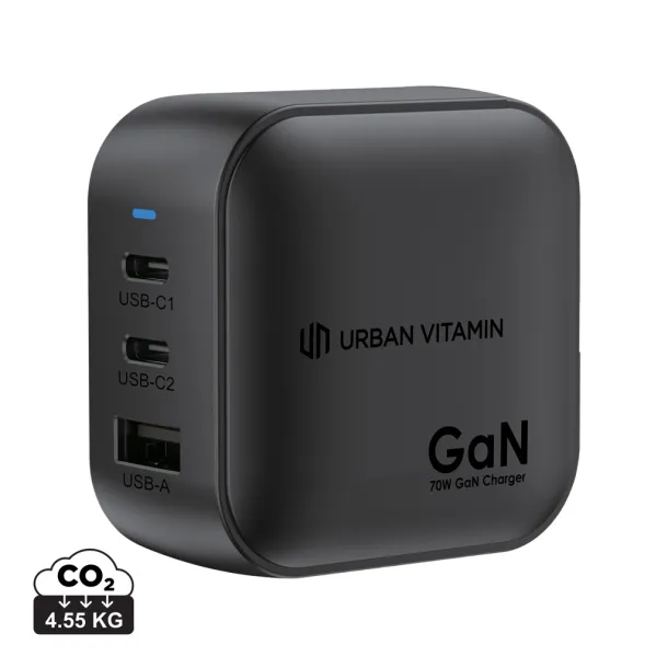 Urban Vitamin Santa Cruz GAN punjač 70W od RCS rplastike - Urban Vitamin Crna
