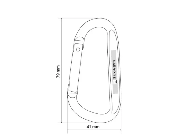 CARRY Karabiner za ključeve Crna