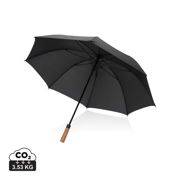 Tony Aware™ RPET 30" kišobran s automatskim otvaranjem i begrem ručkom - XD Collection Crna