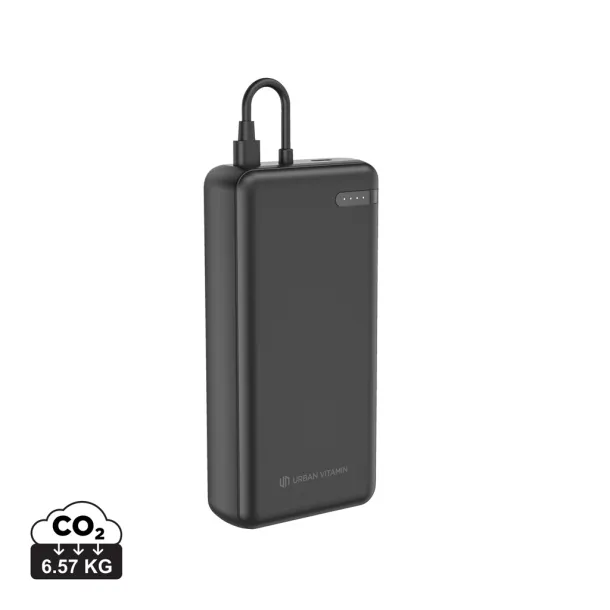 Urban Vitamin Menlo Park prijenosna baterija 20.000 mAh PD od RCS rplastike - Urban Vitamin Crna
