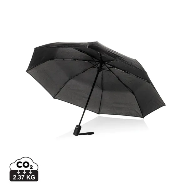 Swiss Peak  Vito Aware™ RPET 21 inch auto open/close umbrella - Swiss Peak Black