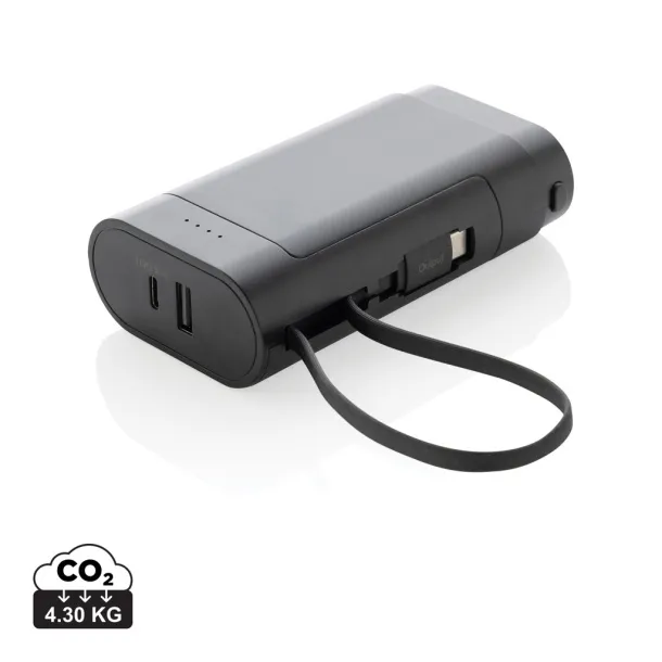 CycleCell prijenosna baterija s odvojivom baterijom, 10.000 mAh - XD Collection Crna