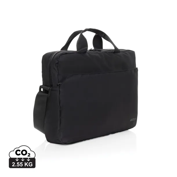 Swiss Peak Aware™ 15,6" laptop RPET torba - Swiss Peak Crna