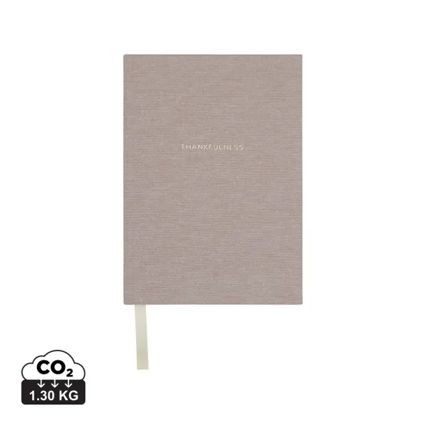 VINGA Thankfulness GRS recycled paper journal - Vinga beige