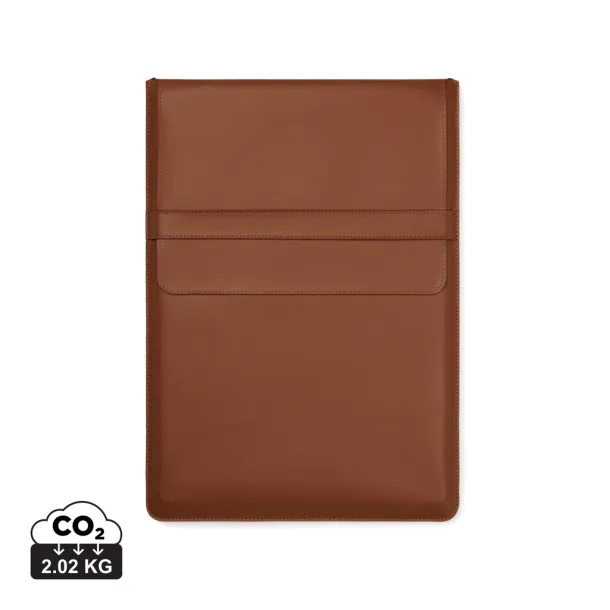 VINGA Timo PU RCS RPET 16" laptop sleeve - Vinga brown