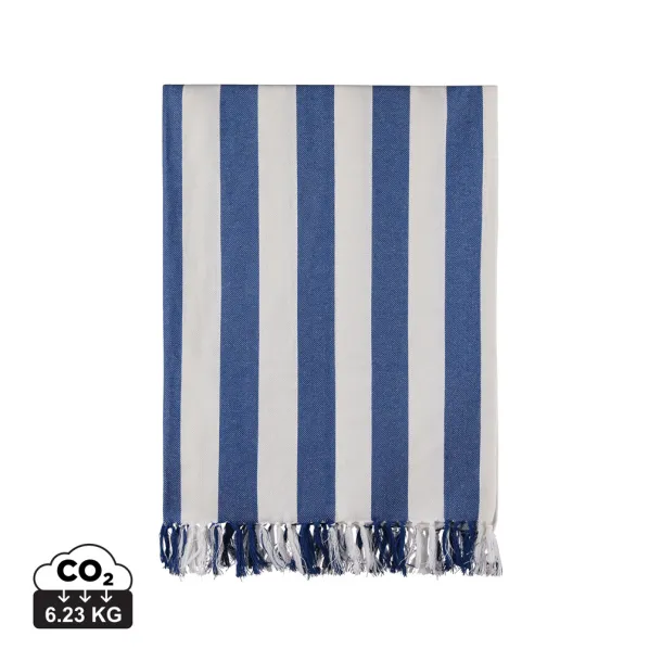  VINGA Ornos GRS hammam obiteljski ručnik, 200 g/m2 blue, white Bijela