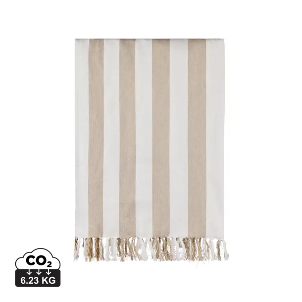  VINGA Ornos GRS hammam obiteljski ručnik, 200 g/m2 beige, white Bijela