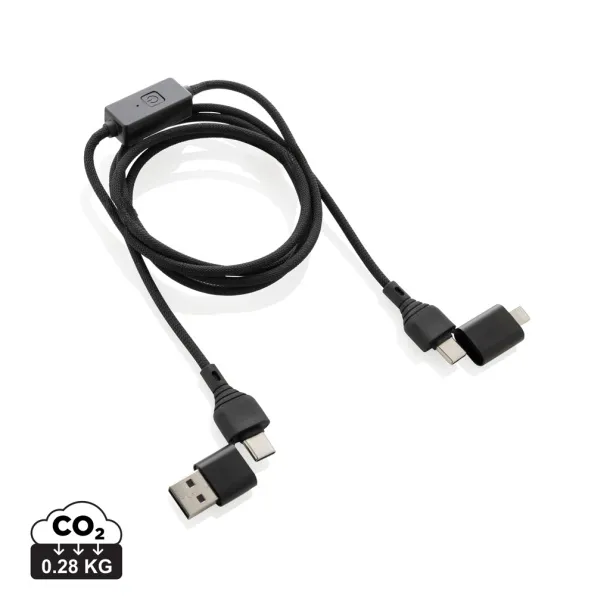 Datalock RCS reciklirani kabel za zaštitu od hakiranja, 60W - XD Collection Crna