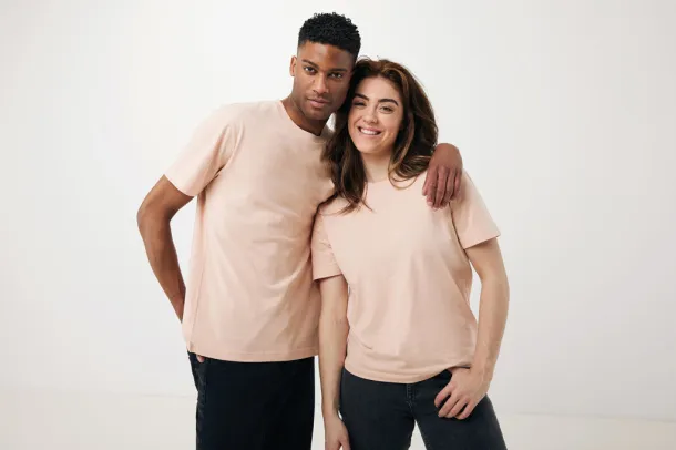 Iqoniq Teide unisex majica kratkih rukava od recikliranog pamuka - iqoniq peach nectar