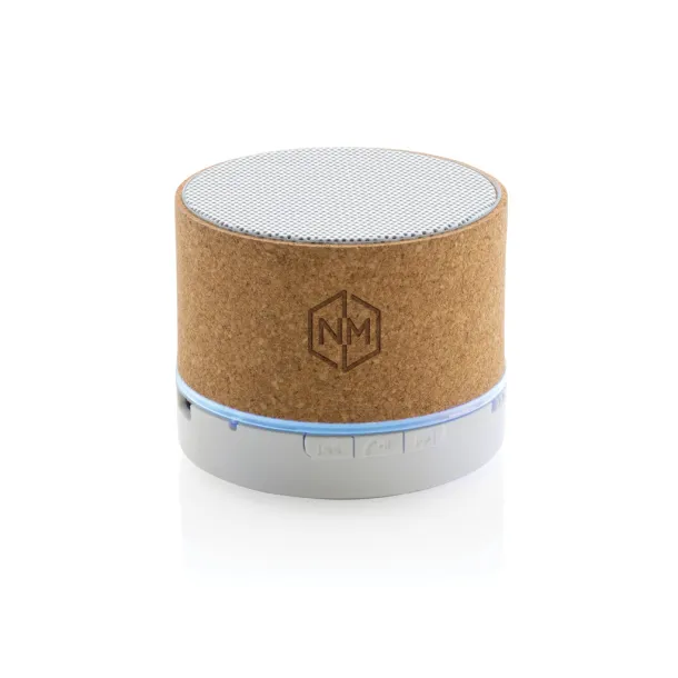  FSC® cork 3W wireless speaker - XD Collection Brown