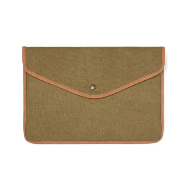 VINGA Bosler GRS recycled canvas 14" laptop sleeve - Vinga Green 