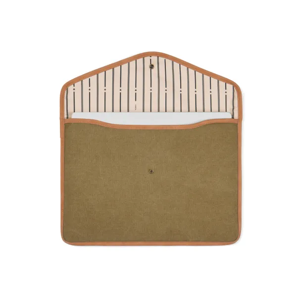 VINGA Bosler GRS recycled canvas 14" laptop sleeve - Vinga Green 