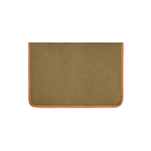 VINGA Bosler GRS recycled canvas 14" laptop sleeve - Vinga Green 