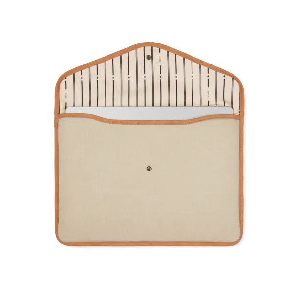 VINGA Bosler GRS recycled canvas 14" laptop sleeve - Vinga beige