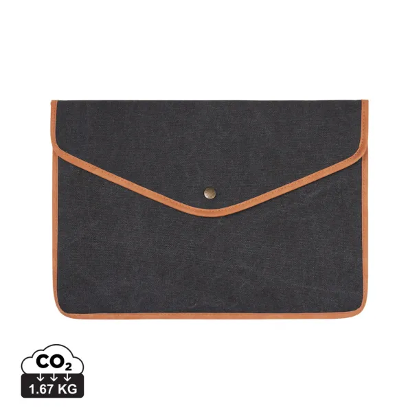 VINGA Bosler GRS recycled canvas 14" laptop sleeve - Vinga Crna