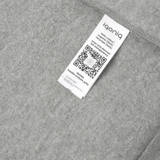  Iqoniq Torres unisex neobojeni hoodie od recikliranog pamuka, 340 g/m² - iqoniq A69F99