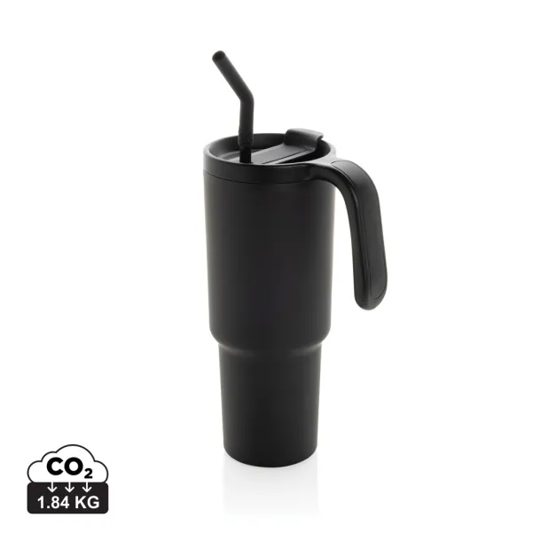 Graphic 360 RCS certified recycled steel tumbler 900ml - XD Collection Black
