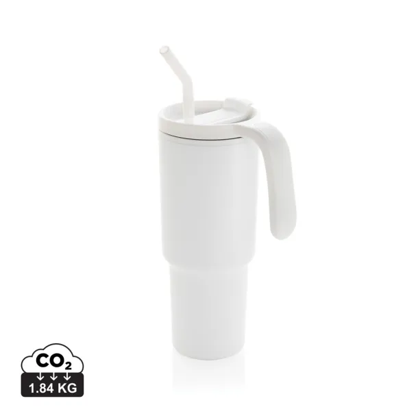 Graphic 360 šalica od RCS certificiranog recikliranog čelika, 900 ml - XD Collection Bijela