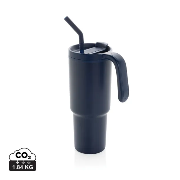 Graphic 360 RCS certified recycled steel tumbler 900ml - XD Collection navy