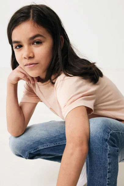  Iqoniq Koli kids lightweight recycled cotton t-shirt - iqoniq peach nectar