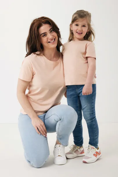  Iqoniq Koli kids lightweight recycled cotton t-shirt - iqoniq peach nectar