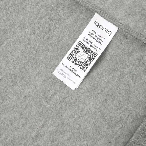  Iqoniq Torres recycled cotton hoodie undyed, natural raw - iqoniq A69F99 