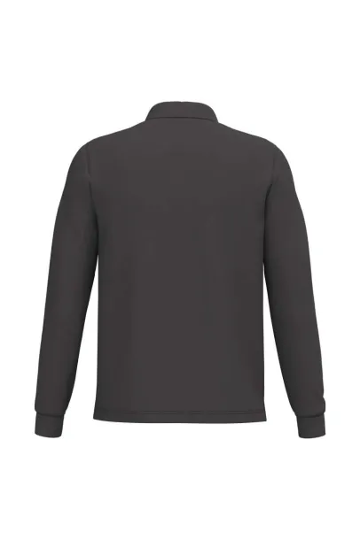  Muška polo majica dugih rukava, 220 g/m2 - Kariban Tamno siva