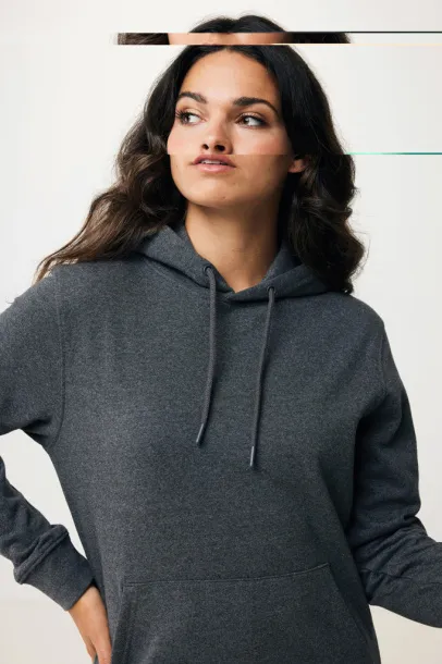  Iqoniq Torres unisex neobojeni hoodie od recikliranog pamuka, 340 g/m² - iqoniq heather anthracite