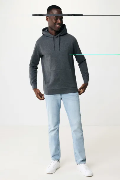  Iqoniq Torres unisex neobojeni hoodie od recikliranog pamuka, 340 g/m² - iqoniq heather anthracite
